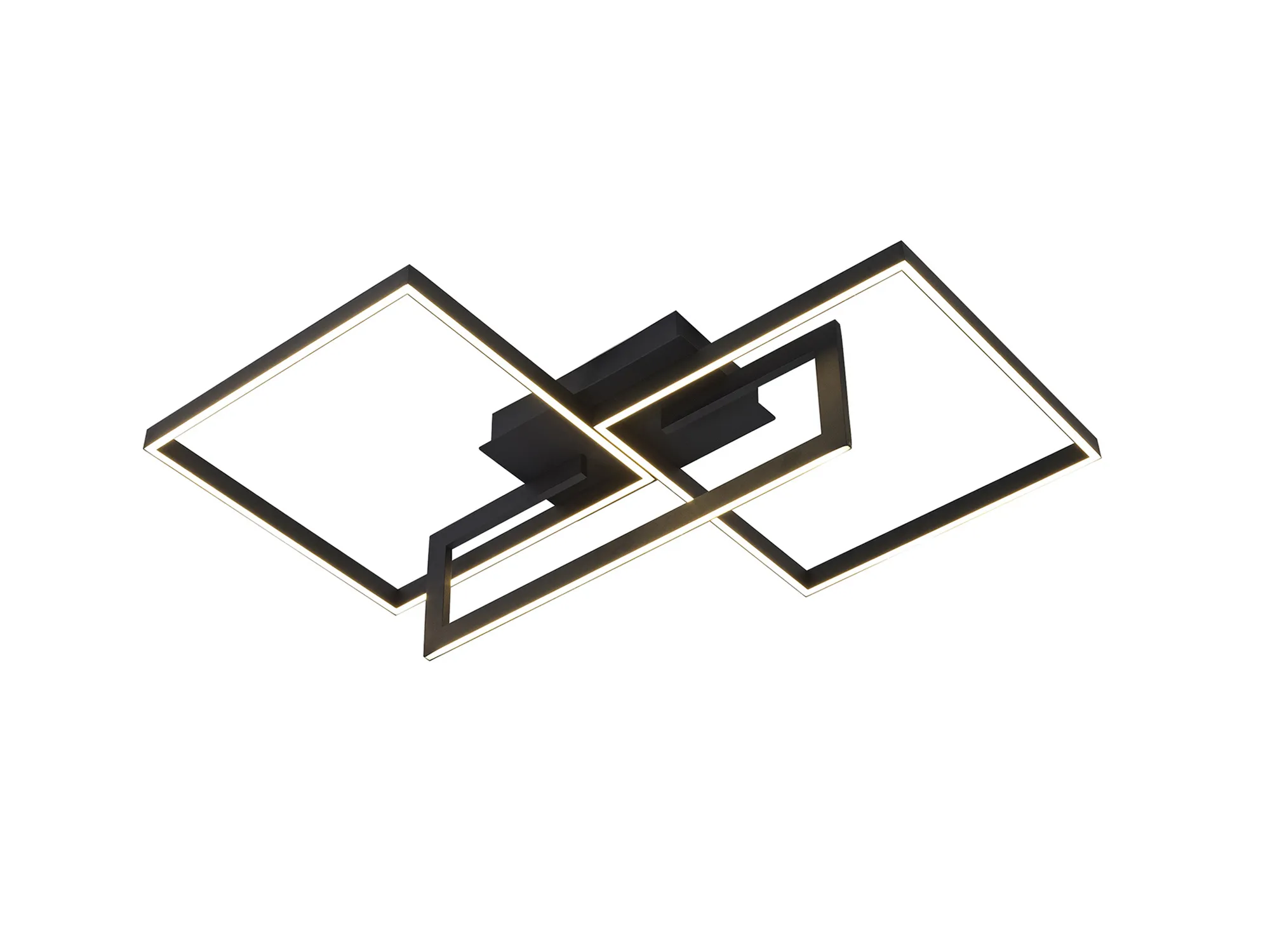 M7463  Mural Rectangular Flush Ceiling 48W LED Dimmable Matt Black